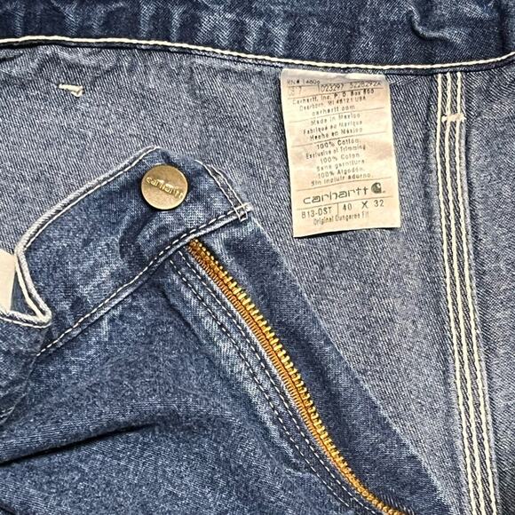 Carhartt Carpenter Denim Blue Jeans 40x32 Dungaree - Picture 3 of 3